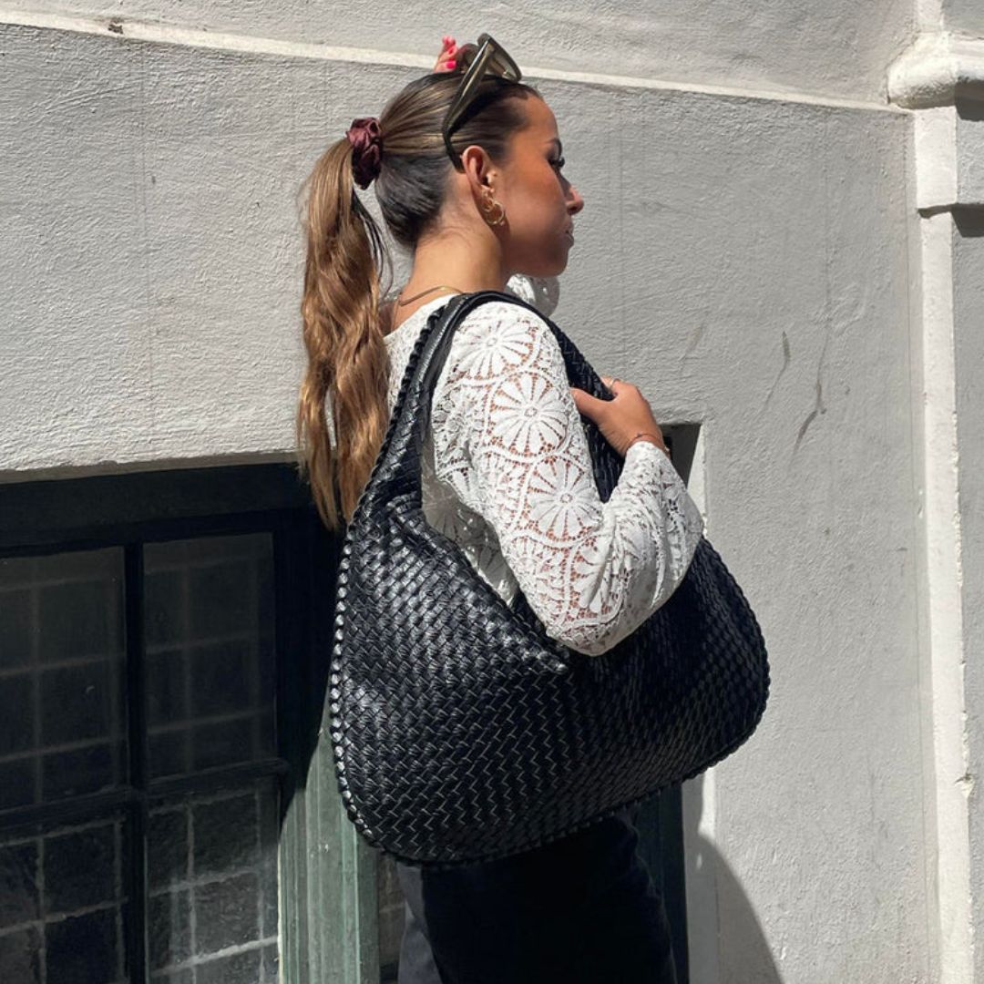 Vegan Leren Hobo Tas