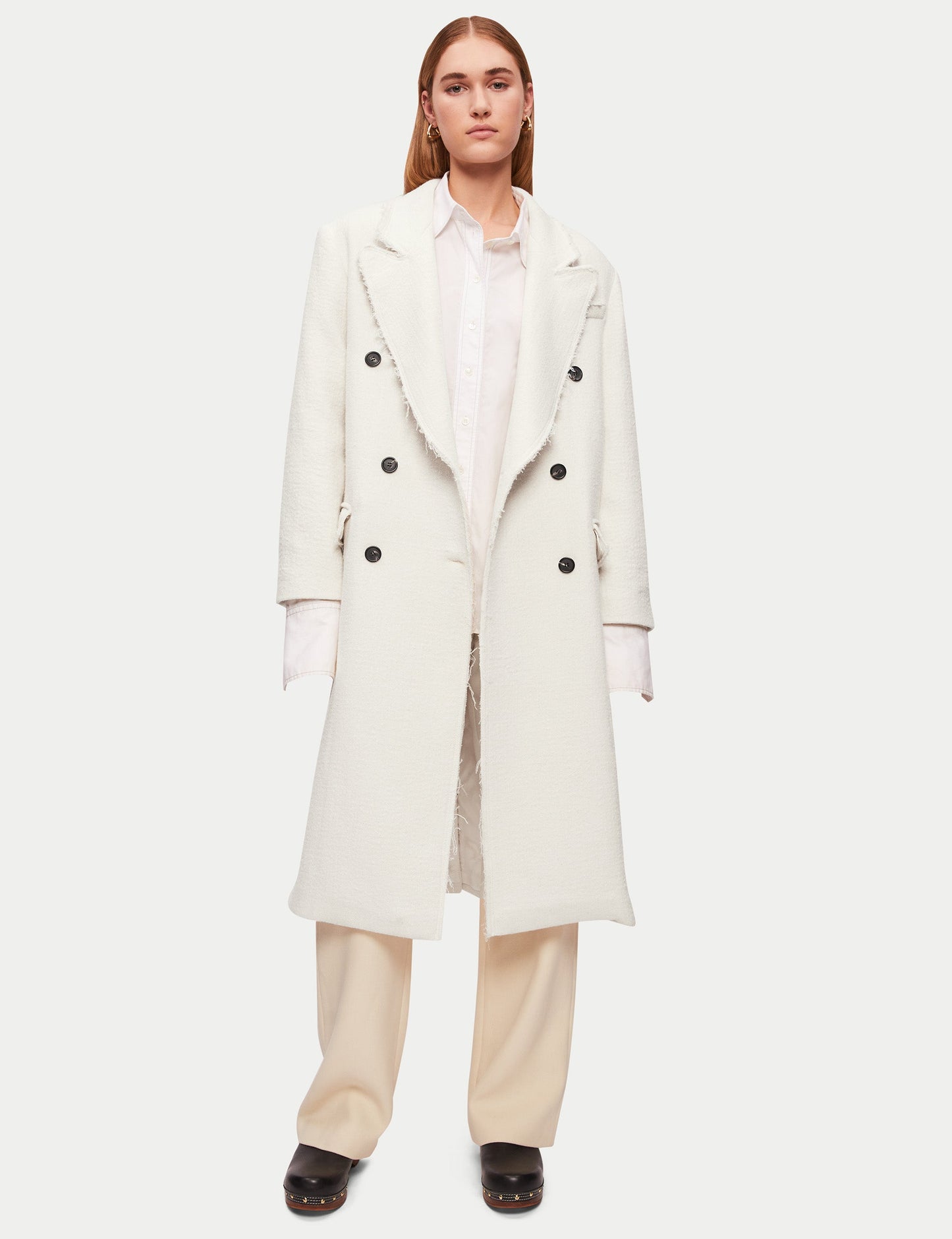 Italiaanse Wollen coat | Wit