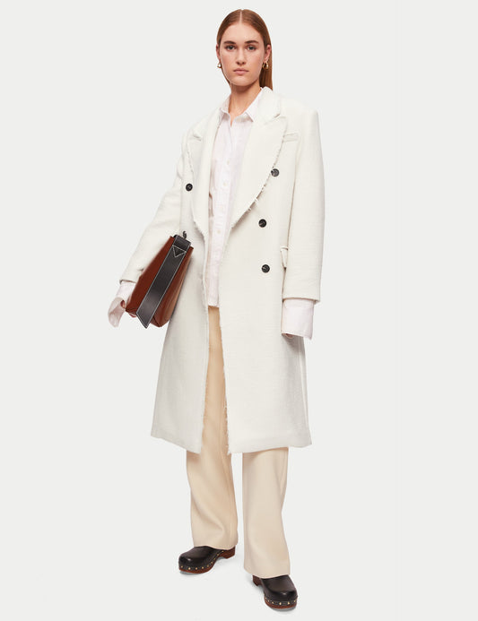 Italiaanse Wollen coat | Wit