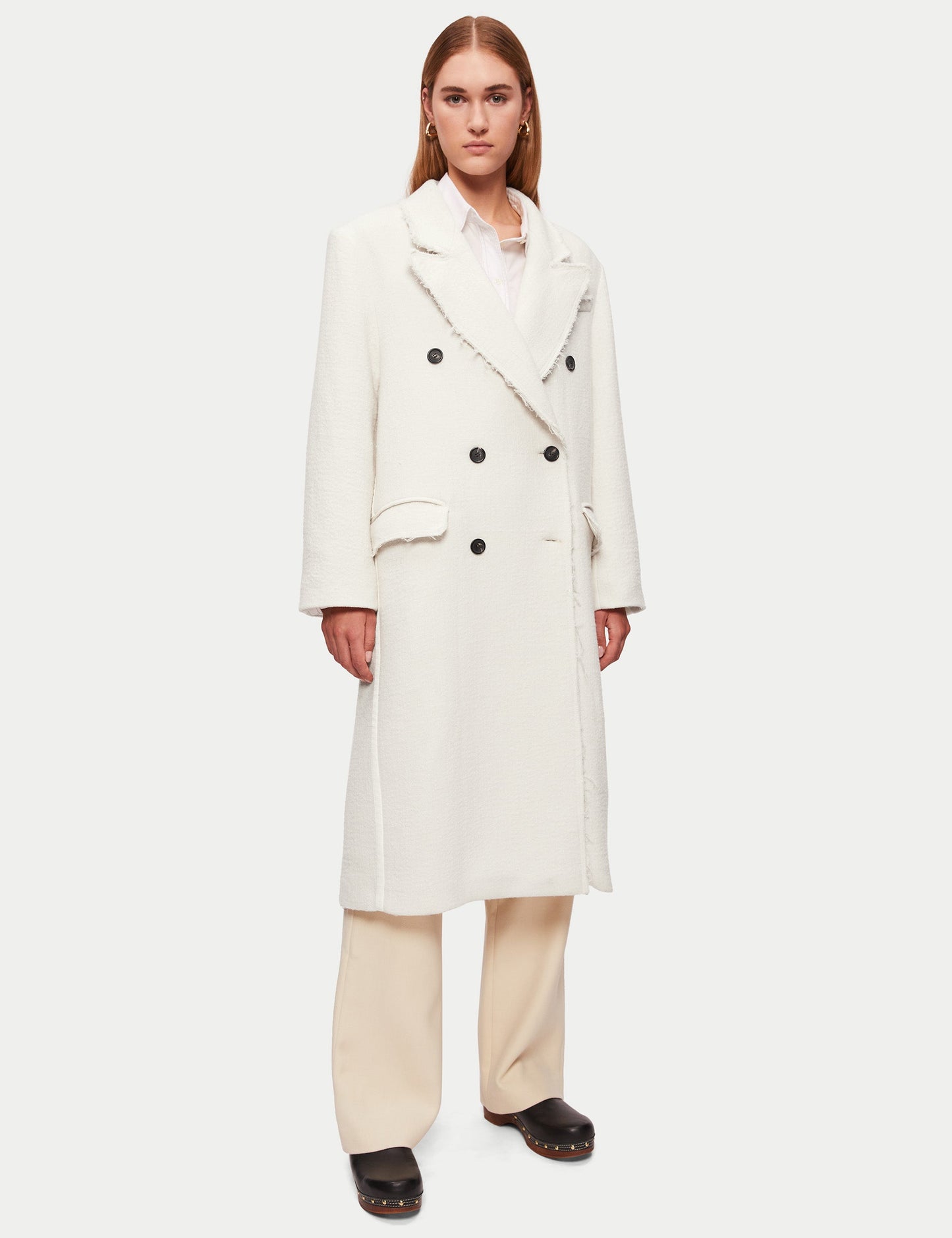 Italiaanse Wollen coat | Wit