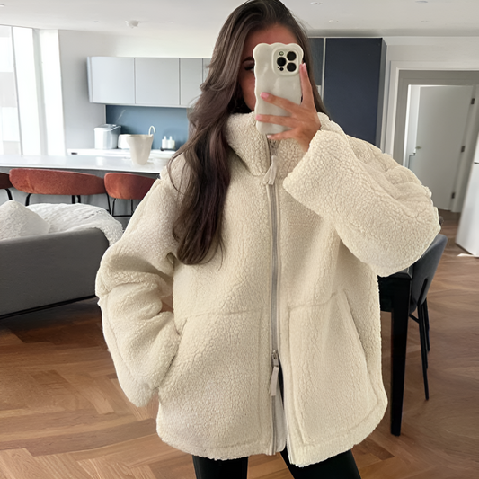 IsabellaConti Lam fleece Jas