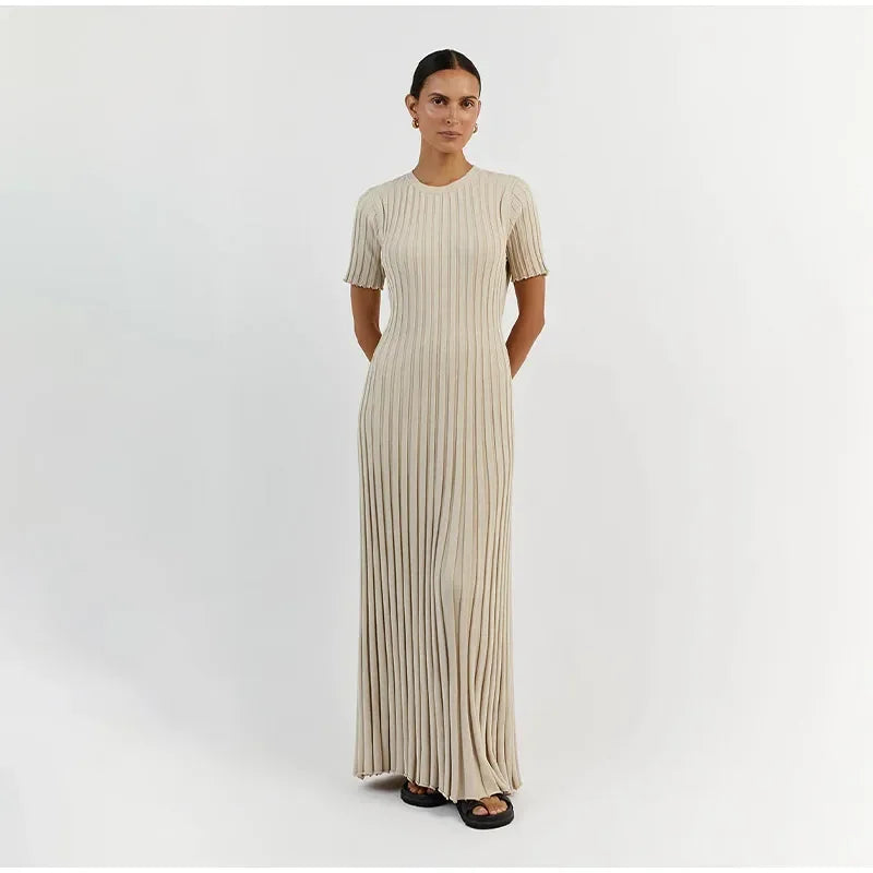 Ribbed Maxi Jurk