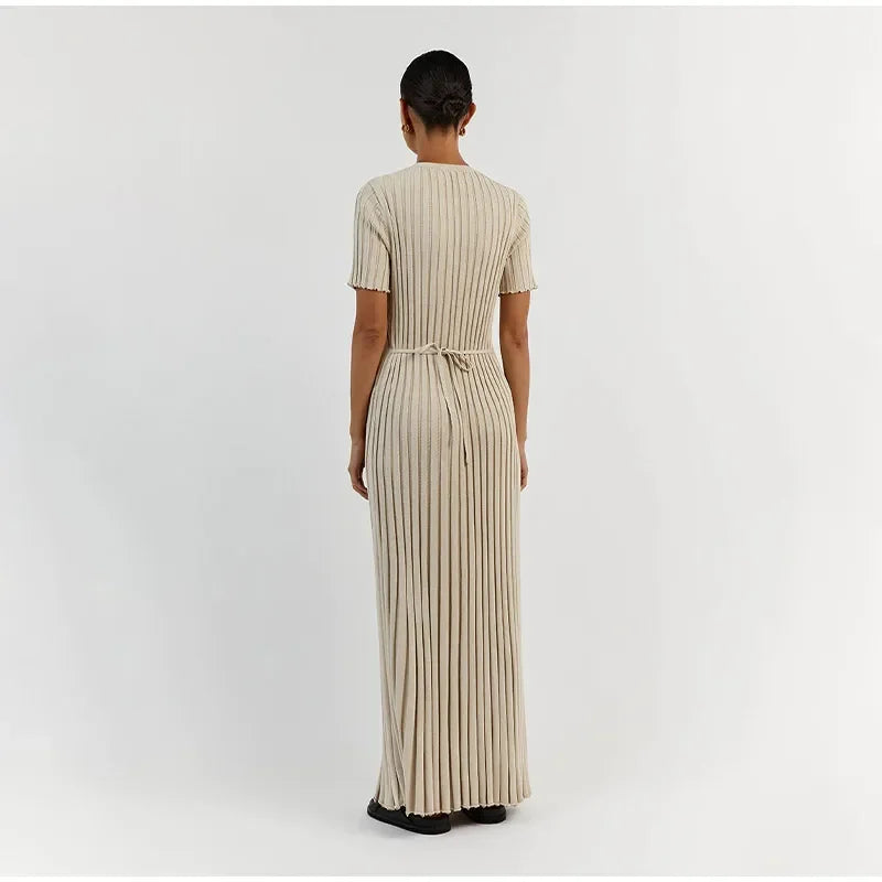 Ribbed Maxi Jurk